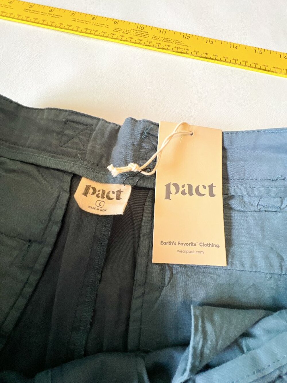 Pact Boulevard Twill Wide Leg Trouser Size L NWT Organic Cotton - Picture 5 of 11